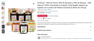 El Brezal Miel de Flores, Miel de Naranjo y Miel de Bosque Miel Natural 100% (3 x 250 gr) por 8,50€