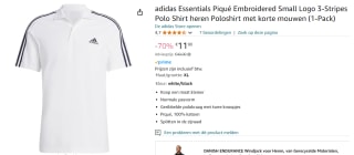adidas Sportswear Poloshirt voor €11,90 met Amazon Prime