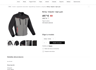 Chaqueta Bering BERING impermeable con protección hombros y codos por 69,99€