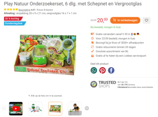 Play Natuur Onderzoekerset, 6 dlg. voor €20 bij Lobbes
