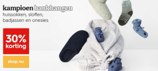30% korting op alle badjassen, onesies, huissokken en sloffen bij HEMA