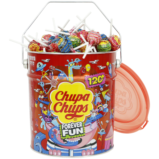 Chupa Chups blik 120 lolly's voor €13,93 bij de Action