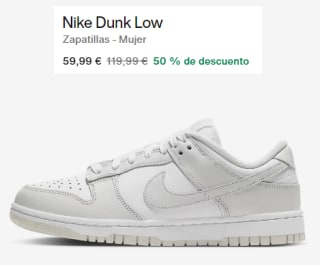 Zapatillas para Mujer Nike Dunk Low por 59.99€