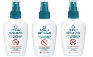 3 Botes de Spray Repelente de Mosquitos sin Alcohol Ecran Repel Care de 100ml por 8.48€