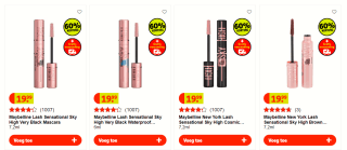 Alle Maybelline Sky High mascara voor €8 bij Kruidvat