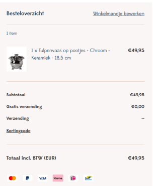 Gratis verzending van je bestelling bij Heinen Delfts Blauw