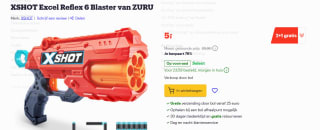 X-shot Reflex 6 met 12 darts voor €5 bij Bol