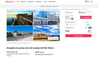 Playa del Mar Murcia Menor Noches de Hotel + Desayuno desde 29€ PxPm2