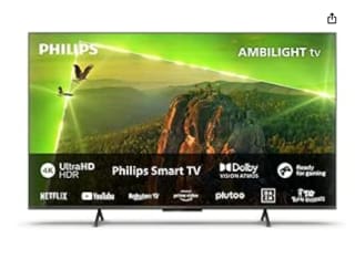 Televisor 75" Philips 75PUS8118 LED UltraHD 4K HDR10+ por 699€
