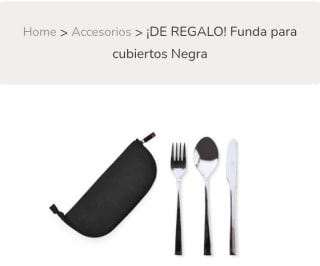 Regalo Funda para cubiertos con compra en Iris Barcelona.