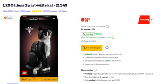 LEGO Ideas Zwart-witte kat voor €84,99 bij Bol