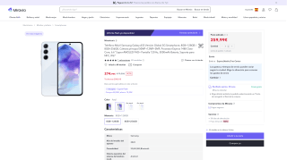 Samsung Galaxy A55 5G por 259,99€