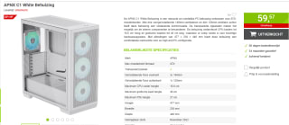 APNX C1, Mid-Tower, ATX, Wit voor €59,87 bij Megekko
