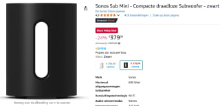 Sonos subwoofer mini zwart voor €379 bij Amazon