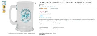 Mr. Wonderful Jarra Cerveza "Premio para papá por ser tan genial" por 3,89€