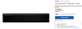 HyperX Polssteun voor Toetsenbord Full Size voor €9,99 in de HP store