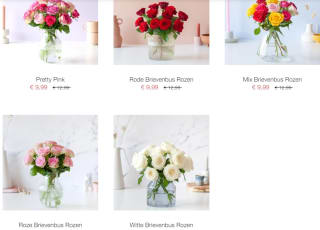 Brievenbus rozen voor €9,99 bij Bloompost
