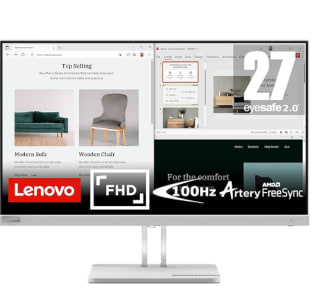 Lenovo L27e-40 - Monitor 27" FullHD (VA, 100 Hz, 4 ms, HDMI, VGA, FreeSync, Soporte para teléfono) por 109.99€