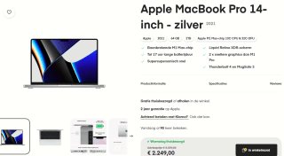 Apple MacBook Pro 14-inch - zilver 2021 voor €2249 bij Amac