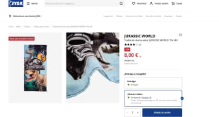 Toalla de ducha velur JURASSIC WORLD 70x140 por 8€