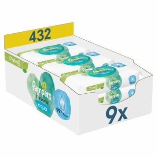 Pampers Billendoekjes Aqua Harmonie 9x48 = 432 doekjes voor €11,99 bij Hoogvliet