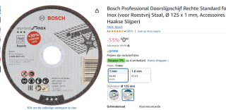Bosch Accessories WA 60 T BF 2608603171 Doorslijpschijf recht 125 voor €0,80 bij Amazon