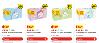 Kruidvat Babydoekjes 3 dozen voor €25