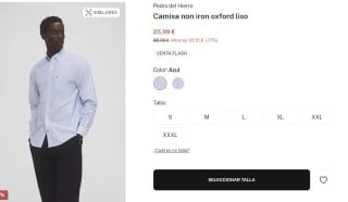 Camisa non iron oxford liso para Hombre Pedro del Hierro por 25.9€