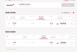 Vuelos de Bilbao a Atenas desde 66,81€ con Volotea