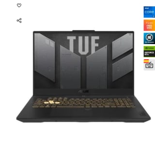 Portátil ASUS TUF Gaming F17 FX707VV-HX110 Intel Core i7-13620H/32GB/1TB SSD/RTX 4060/17.3'' por solo 999€