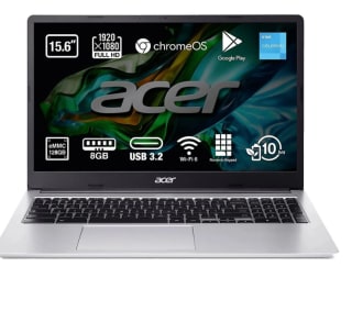 Ordenador Portátil Acer Chromebook CB315-4H-C4BQ, 15.6" Full HD, Intel® Celeron® N4500, 8GB RAM, 128GB eMMC, Intel® UHD Graphics, Google Chrome OS por 299€