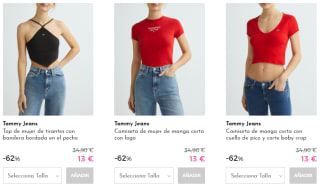 TOMMY JEANS - Camisetas para ellas por 13€
