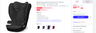 Siège auto isofix Solution B i-fix Volcano Black CYBEX à 89,99€