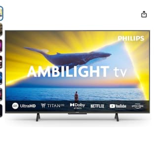 TV 43" Philips Ambilight 43PUS8109 Smart TV 4K LED Pixel Precise Ultra HD y Sonido Dolby Atmos por 275€