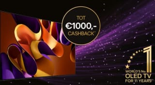 Tot €1000,- cashback bij aankoop van een LG OLED actiemodel