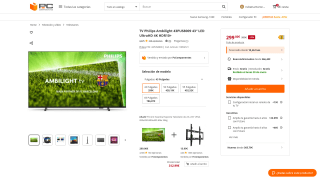 TV Philips Ambilight 43PUS8009 por 299€