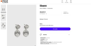 Pendientes Skagen ANJA PEBBLE portan sólo 28€