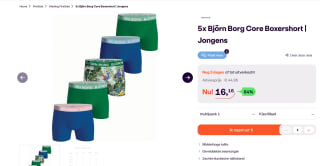 Björn Borg boxershort - set van 5 voor €16,16 bij Ibood