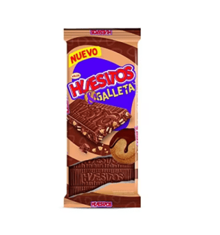 Tableta Huesitos & Galleta Chocolate con Leche con inclusiones de Barquill relleno de Cacao 1.25 Gramos