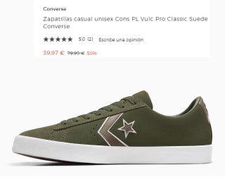 Zapatillas casual unisex Cons PL Vulc Pro Classic Suede Converse por 39.97€
