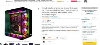 TALIUS Caja Gaming Cronos con Cristal Templado por 84.94€
