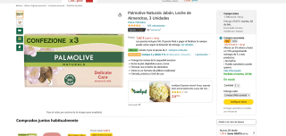 3 Jabón Palmolive Naturals Leche de Almendras por 3,24€