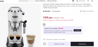 De'Longhi - Dedica Cafetera Espresso Italiana + Café Lavazza por 159€ (primer pedido por 149€)
