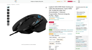 Ráton LOGITECH G502 HERO GAMING por solo 37,05€