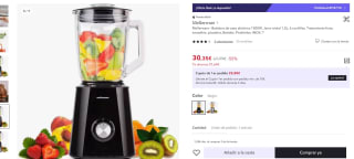 Batidora de vaso eléctrica 1500W. marcqa Mellerware por 30.35€ (Cuenta Nueva 18.35€)