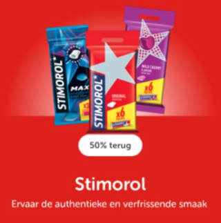50% cashback op Stimorol