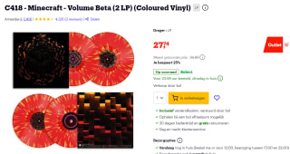 Minecraft Volume Beta (red/orange/yellow Splatter) Door C418 voor €27,74 bij Bol