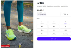 Zapatillas de Running para Mujer Asics Magic Speed 2 por 83€