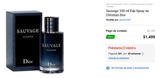 Perfume Sauvage Christian Dior 100ml por $1,499 en Elektra