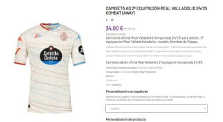 Real Valladolid Equipaciones 1ª y 2ª por 34€